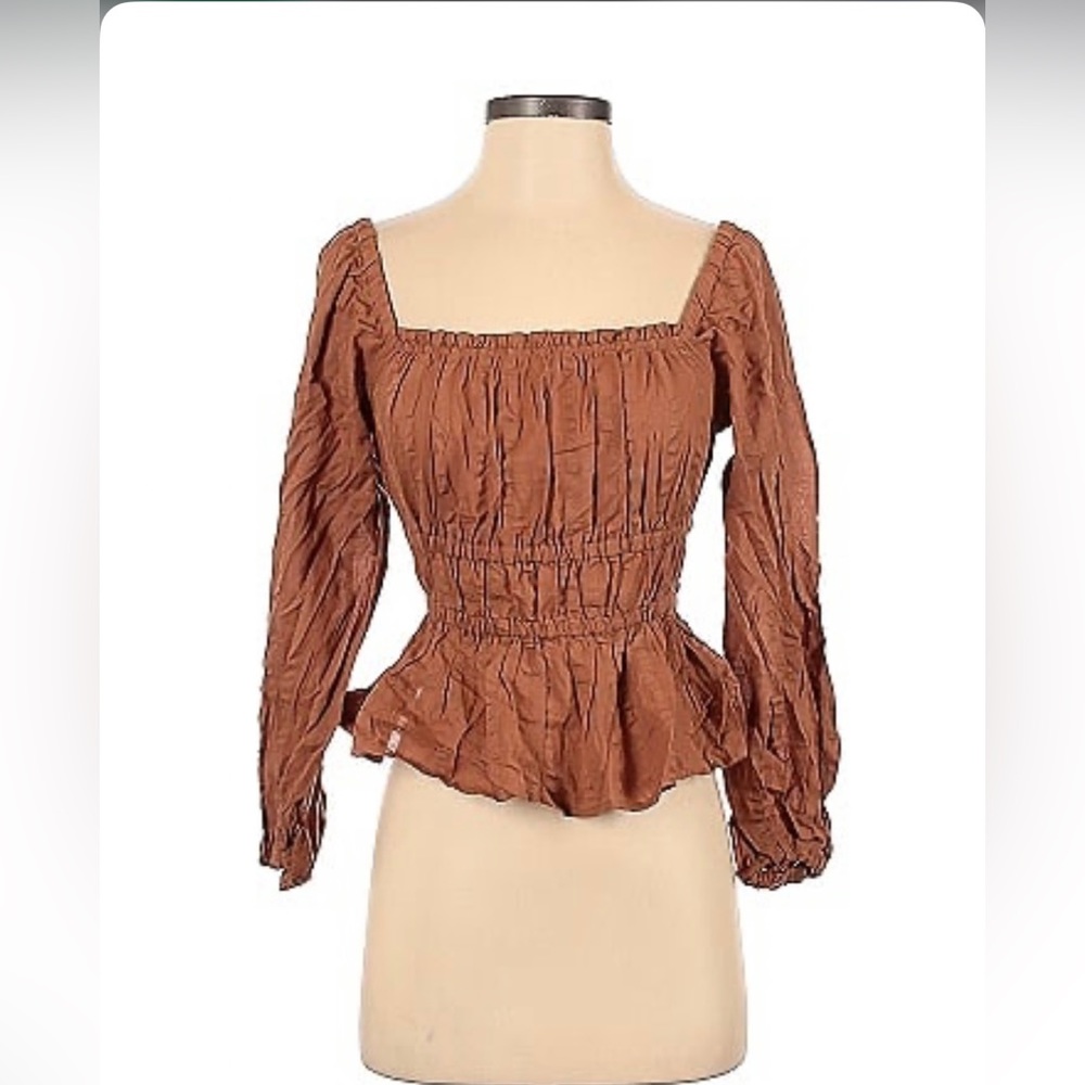 J crew XXS 3/4 sleeve blouse - rouched